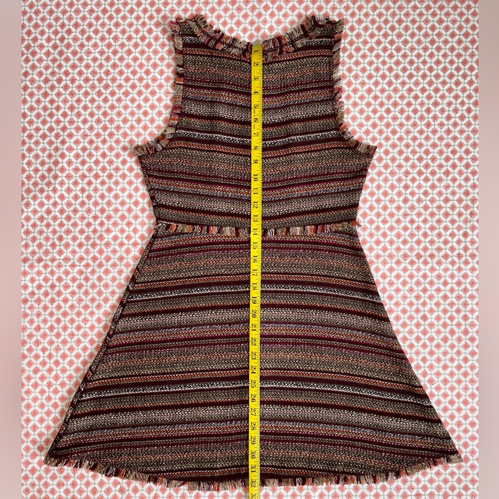 She & Sky retro brown tweed twill boho bohemian dress juniors size medium - Picture 16 of 16